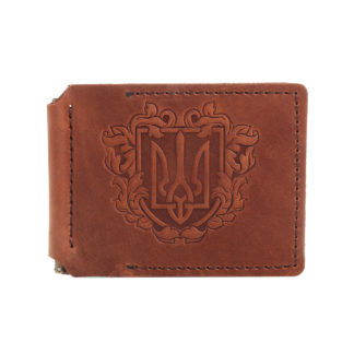 Затискач для купюр рудий "Тризуб"