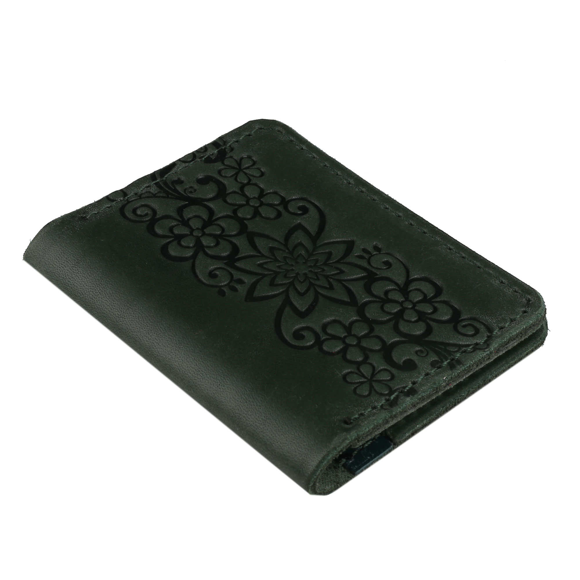 Обкладинка для документів (ID-паспорт) зелена Квіти - Зображення 5