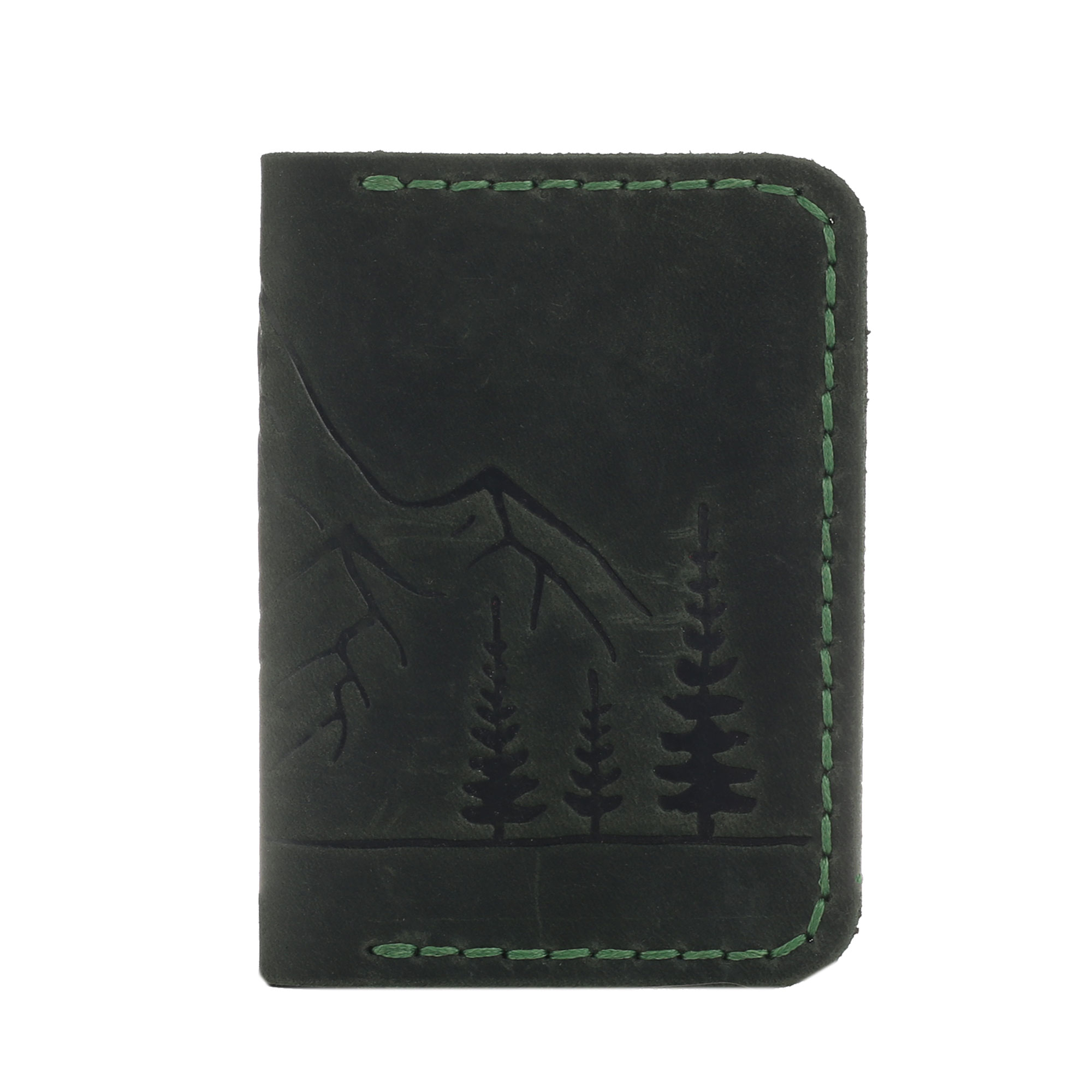 Обкладинка для документів (ID-паспорт) зелена Ліс