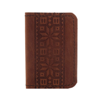 Обкладинка для документів (ID-паспорт)  руда Вишиванка