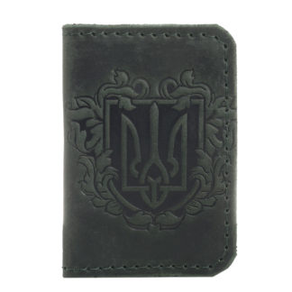 Обкладинка для документів (ID-паспорт)  зелена Герб