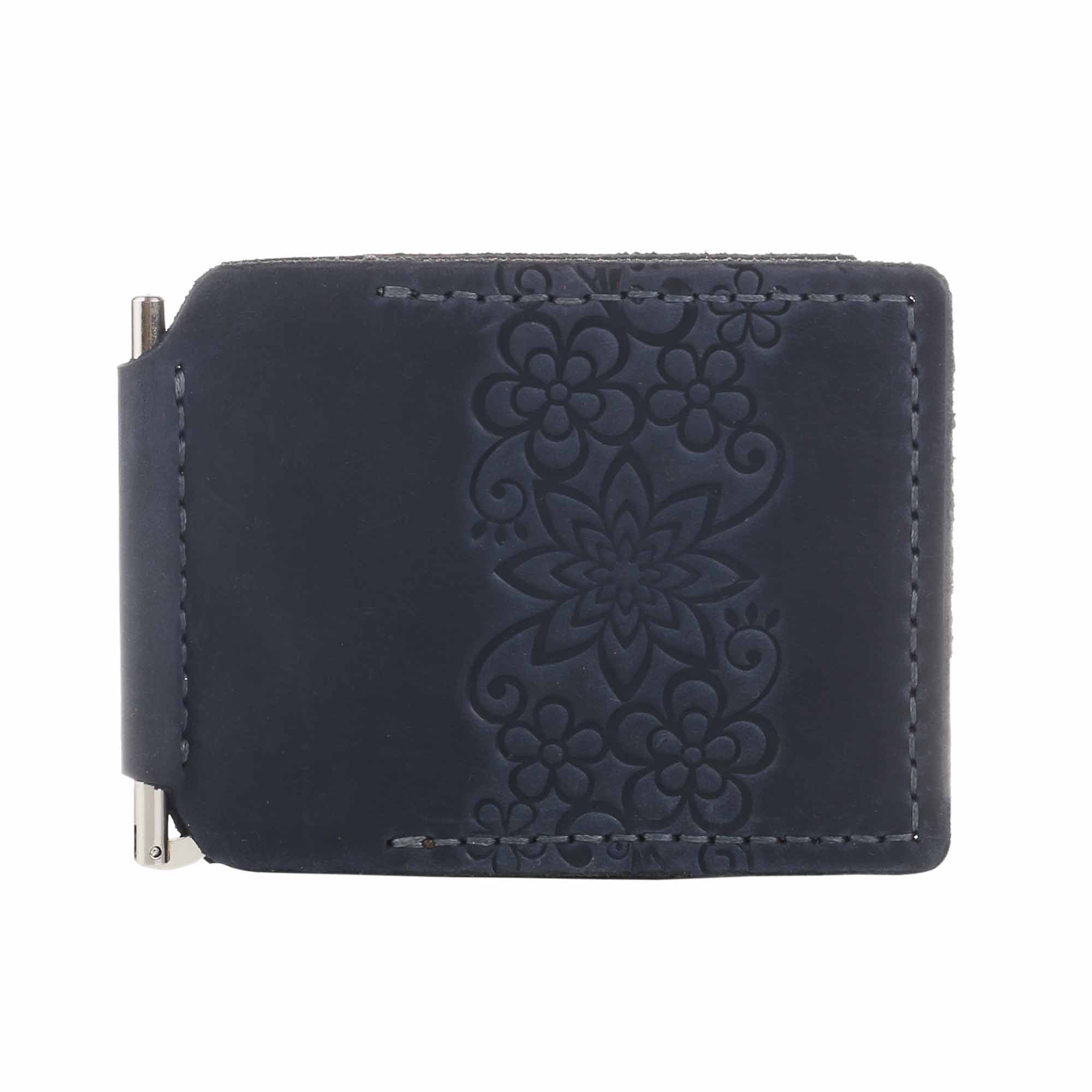 Затискач для купюр синій Квіти - Зображення 5