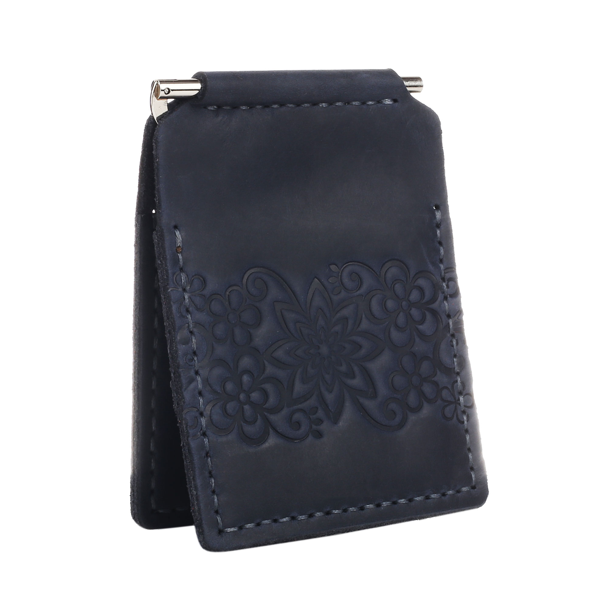 Затискач для купюр синій Квіти - Зображення 6