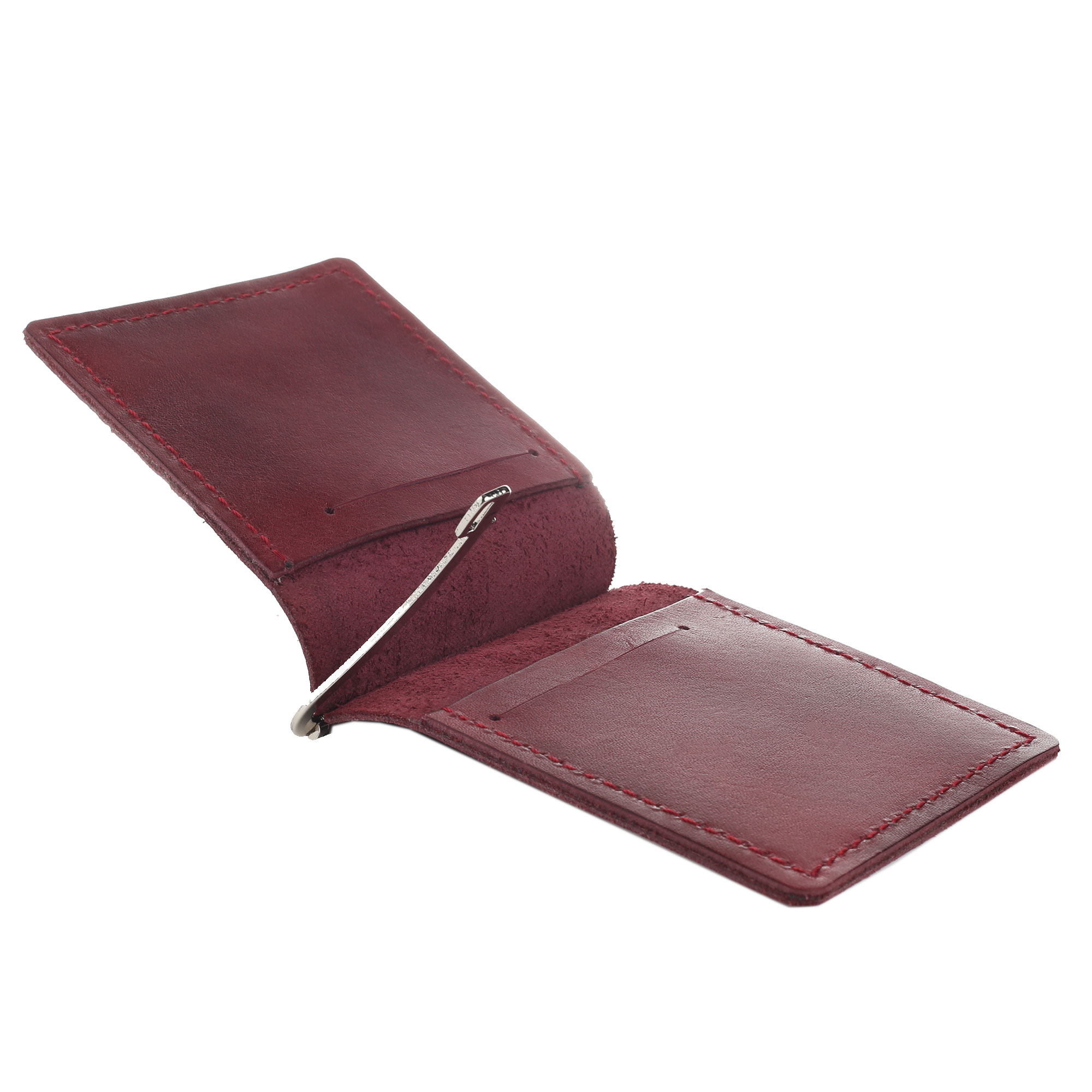 Затискач для купюр бордовий Квіти - Зображення 6