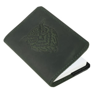 Обкладинка на паспорт зелена “Сова”