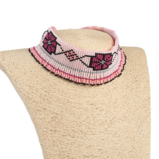 Гердан стрічковий рожева Вишиванка