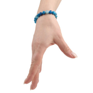 Браслет з агату блакитний