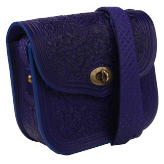 Сумка шкіряна електрик "Квітка"