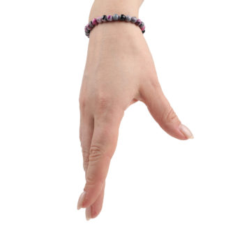 Браслет з агату рожевого