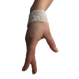 Браслет з бісеру Візерунок білий