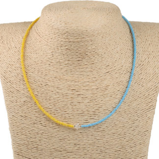 Чокер жовто-блакитний