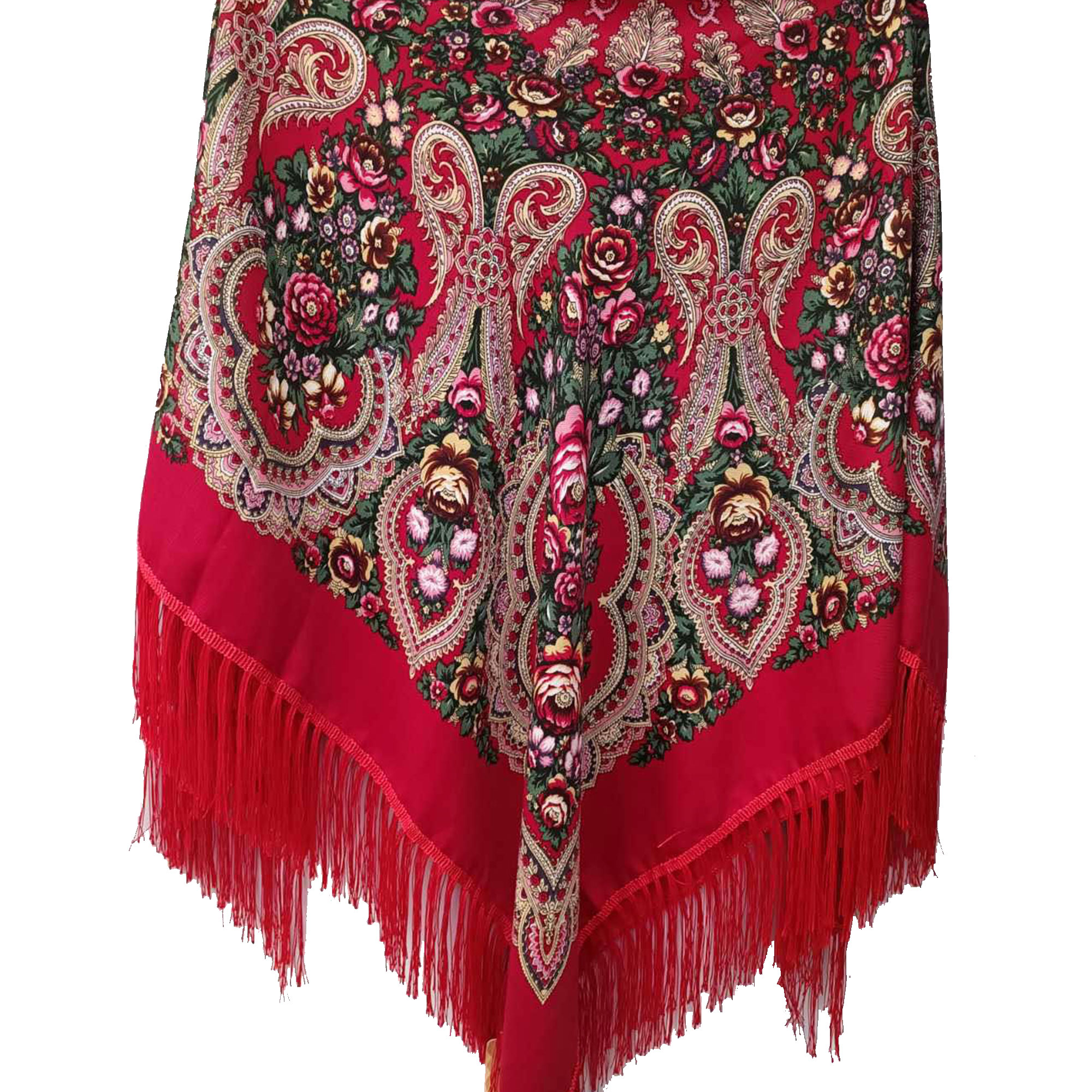 Хустка українська жіноча червона 1