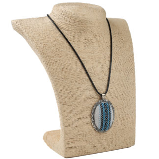 Кулон вишитий синій "Вишиванка"