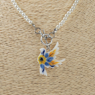 Намисто “Горлиця” кольорова з перлинками