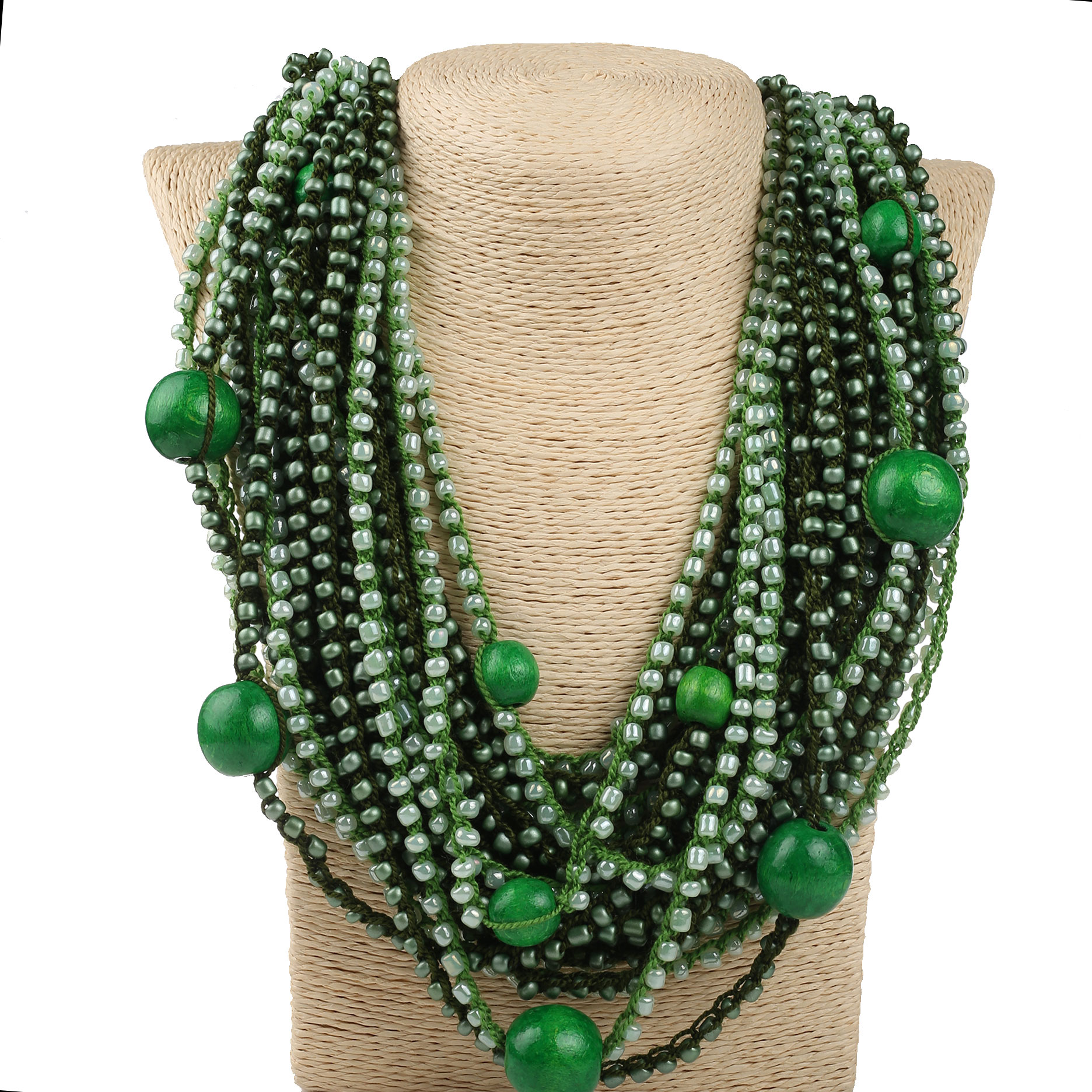 Кольє “Багате” зелене - Зображення 3