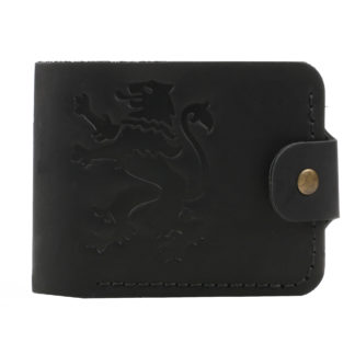 Гаманець чорний складений Лев
