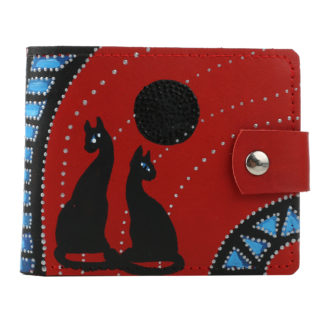 Гаманець складений червоний "Котики"