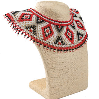 Силянка з бісеру червоно-чорна широка