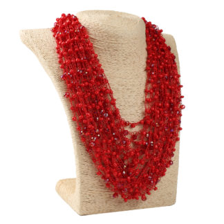 Кольє подвійне, червоне